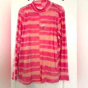 Pink and Cream Striped Long Sleeve Top